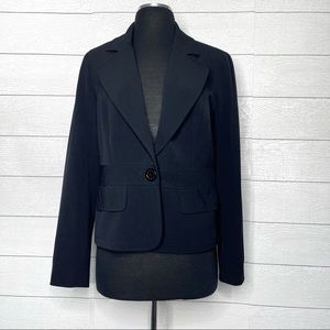 Tribella | Black Padded Blazer Single Button